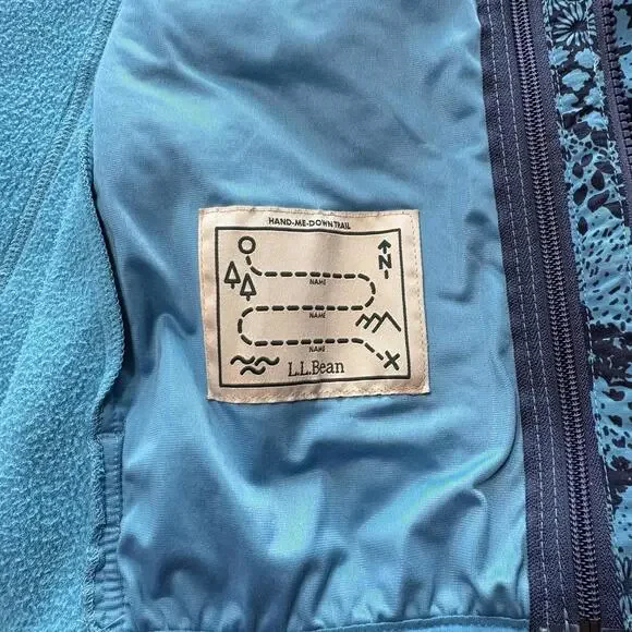 L.L. Bean Mountain Classic Blue 3-in-1 Kid’s Outerwear Lined Fleece Jacket 10/12 - Picture 12 of 16